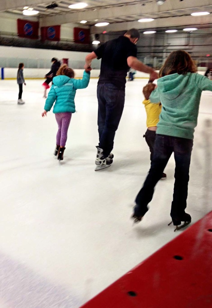 Ice skating with Dad
