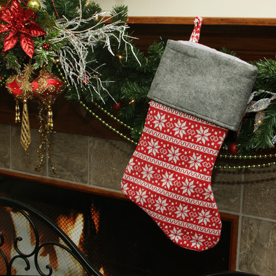 Festive-Poinsettia-Snowflake-Motif-Sweater-Knit-Christmas-Stocking