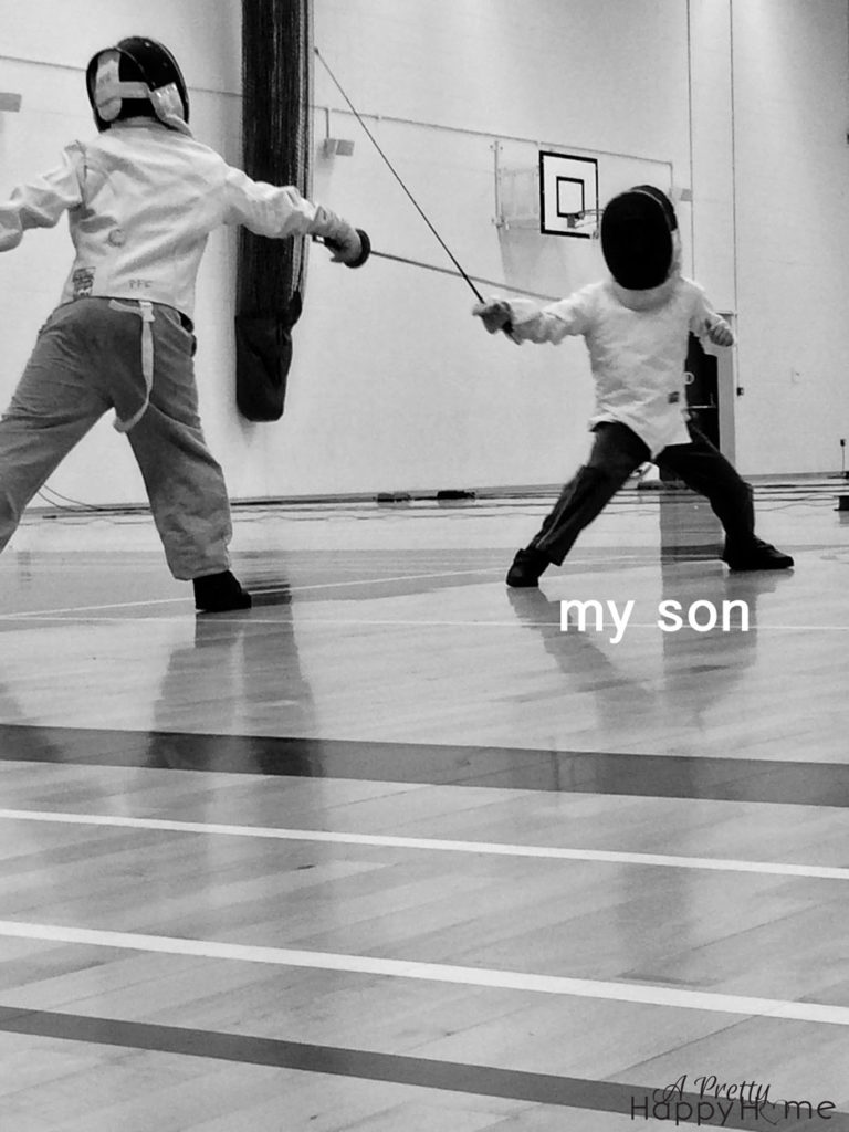 boy fencing humor break