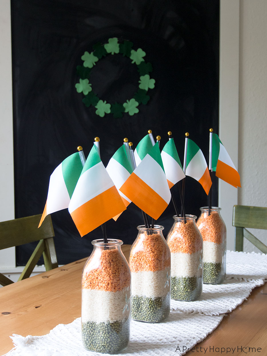 st. patrick's day ideas irish flag centerpiece