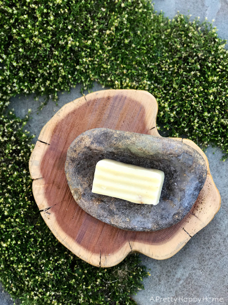 natural rock soap dish found in creek