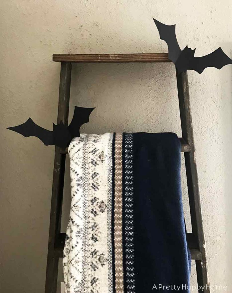 black card stock bat ladder found decor