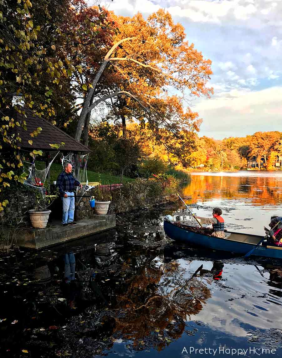 New Way to Trick or Treat - Dock or Treat by canoe