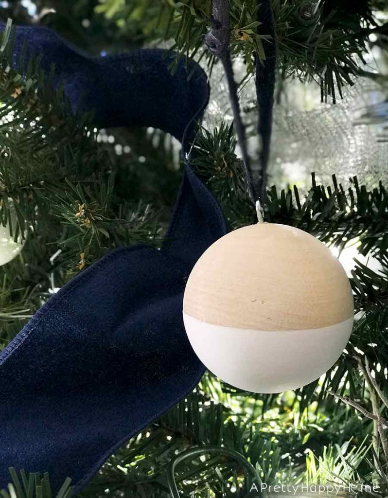 wood ball ornament easy diy christmas decor