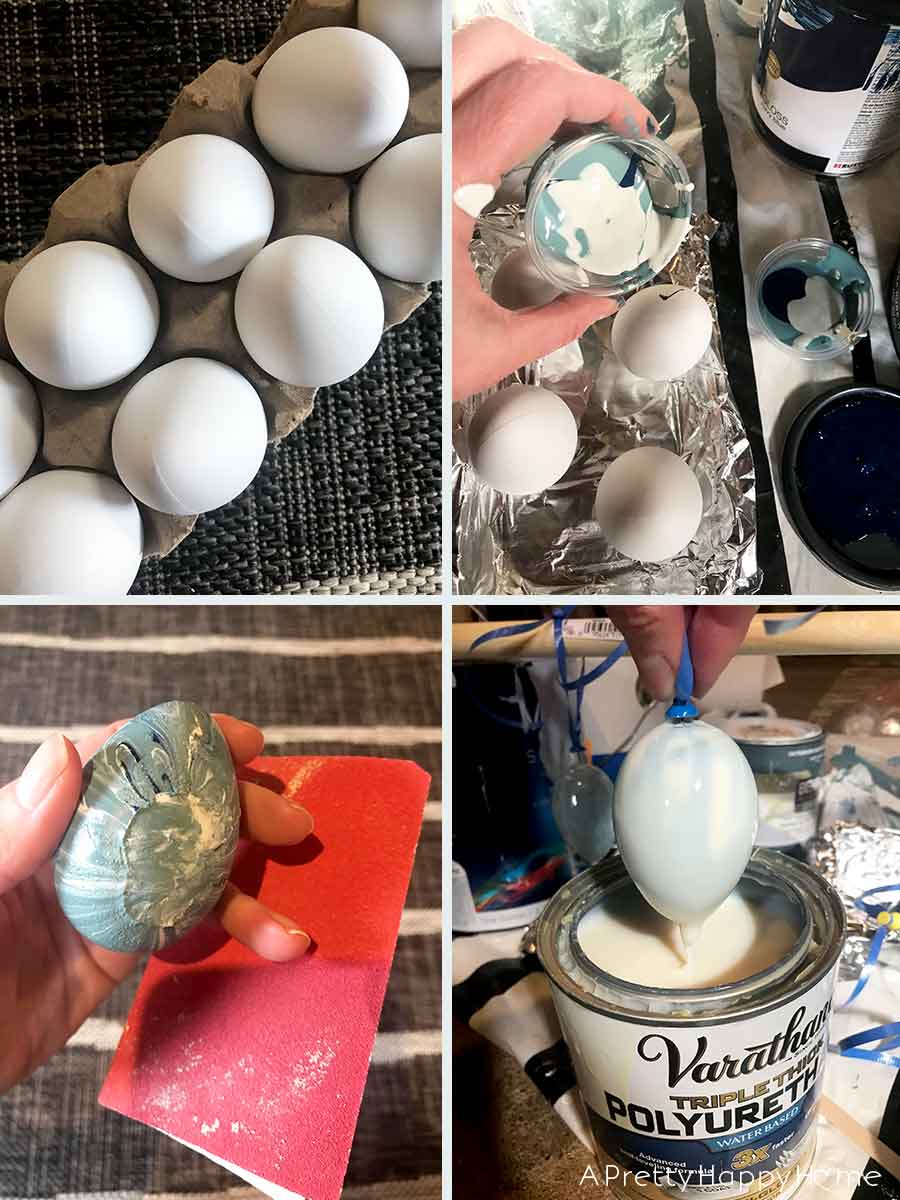 marbled faux easter eggs