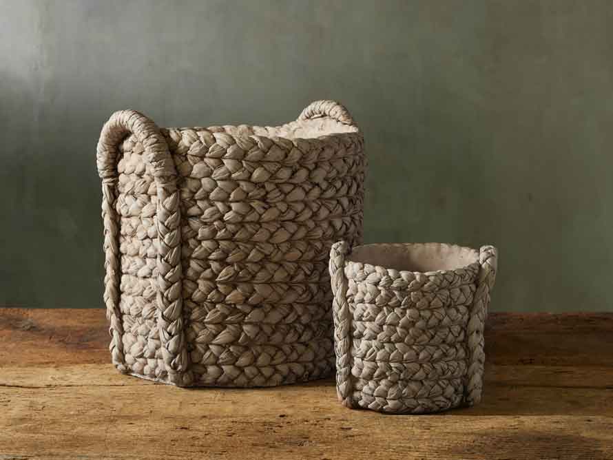 cement woven planter by arhaus