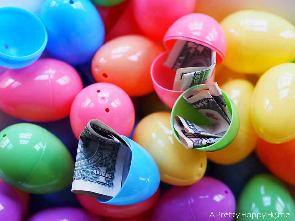 adult easter egg hunt with money on the happy list