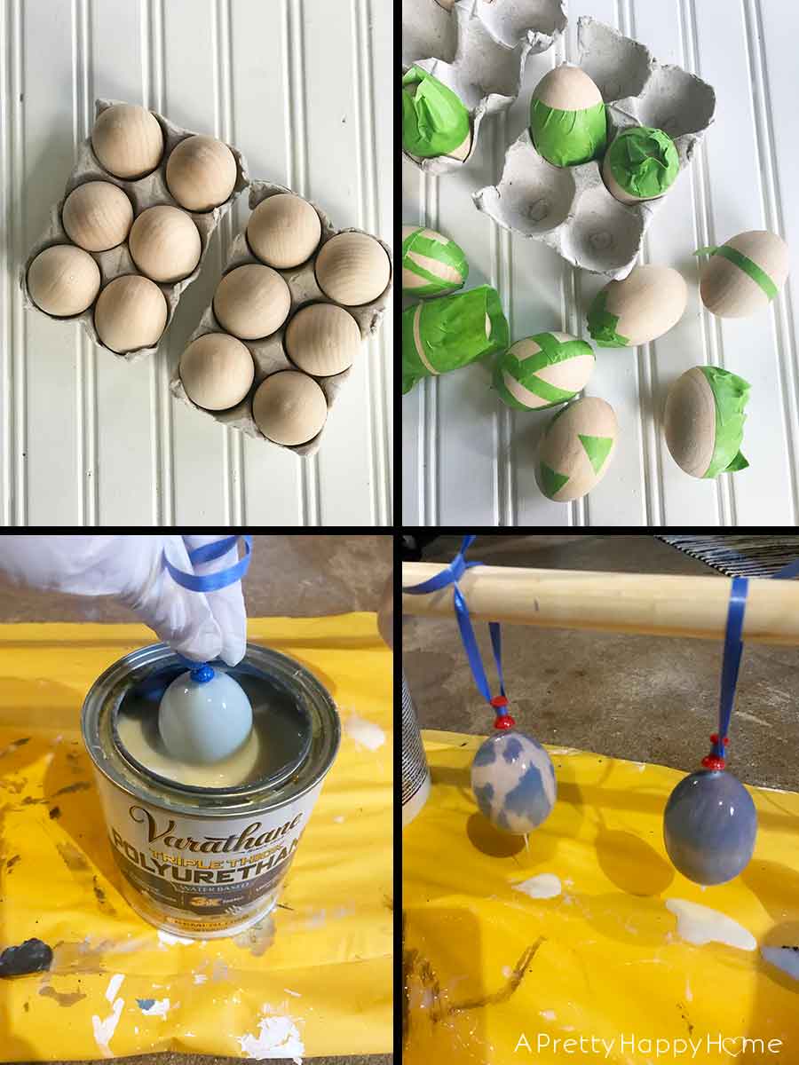 DIY Stained Wooden Easter Eggs
