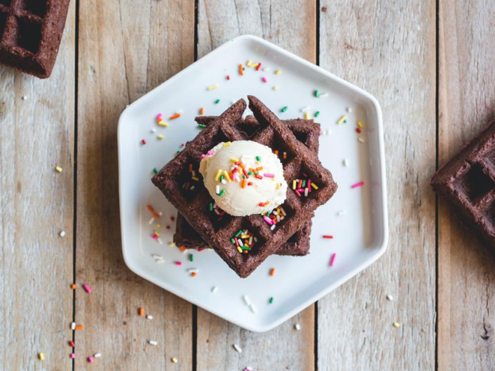 brownie mix waffles via Food Network