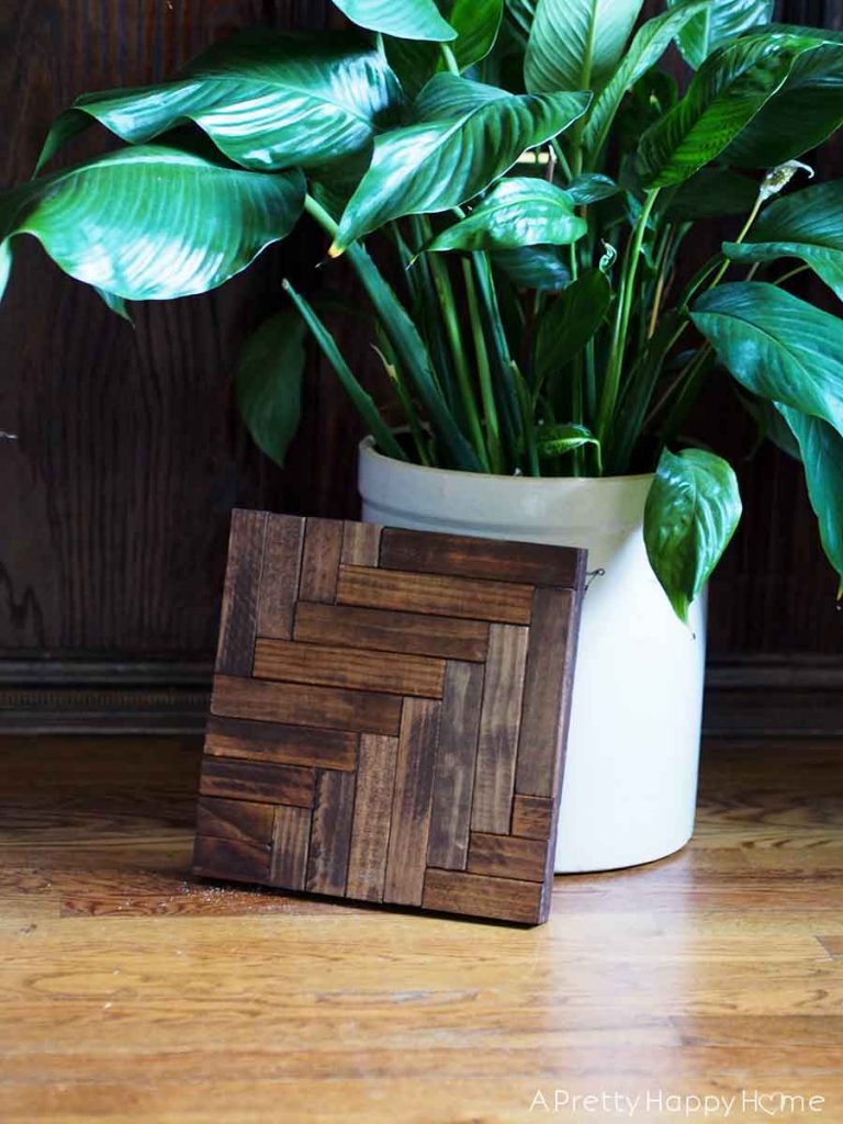 Herringbone Rolling Plant Caddy