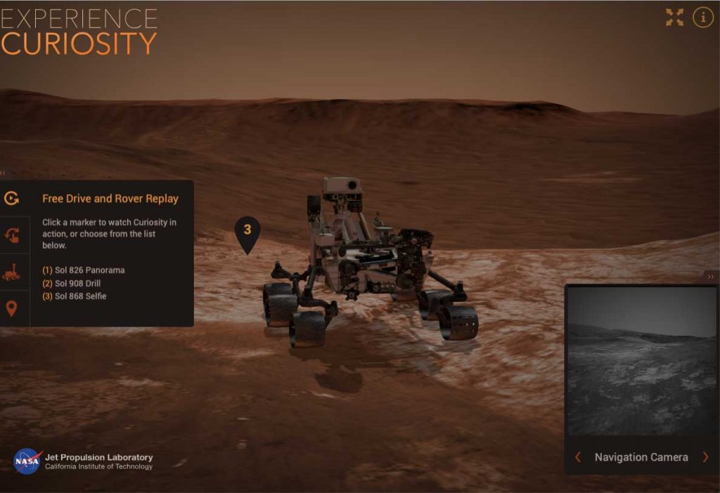 curiosity rover on nasa website games for kids