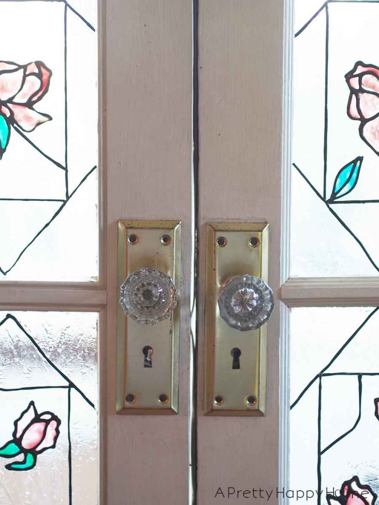 The Doors of Our Colonial Farmhouse glass door knob