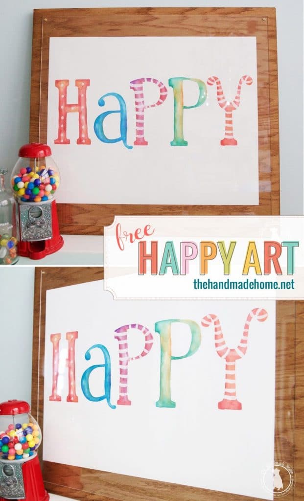 free happy print from the handmade home