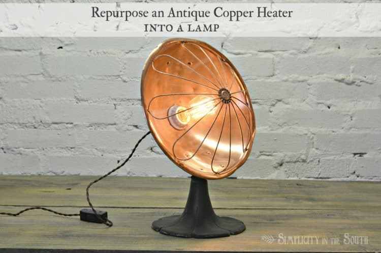 copper heater lamp by simplicity in the south on the happy list