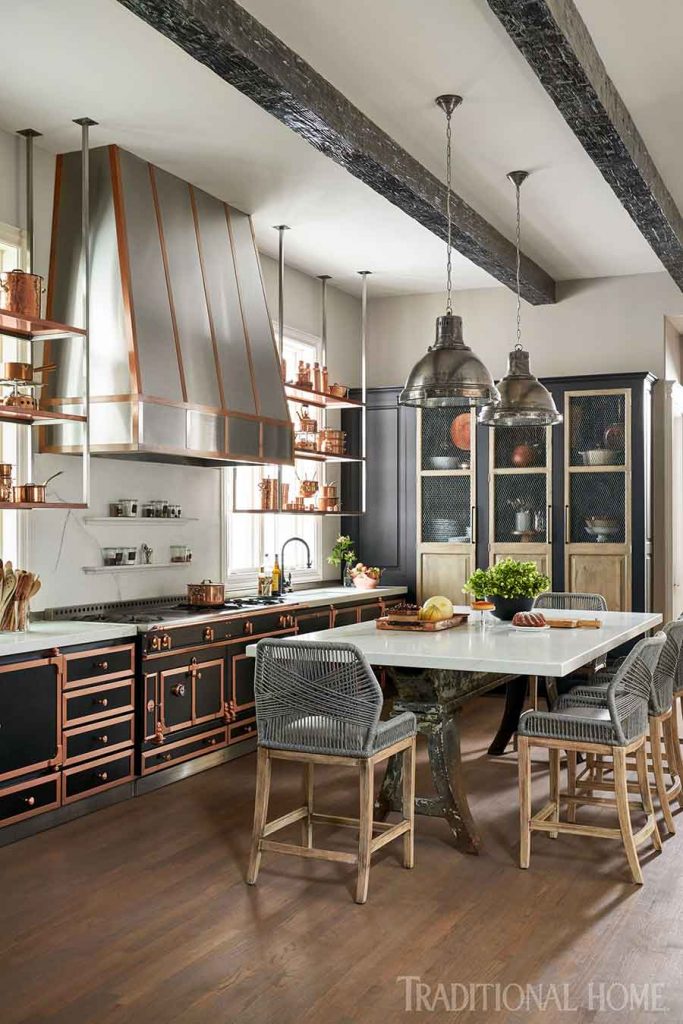 french flair kitchen via traditional home mag on the happy list