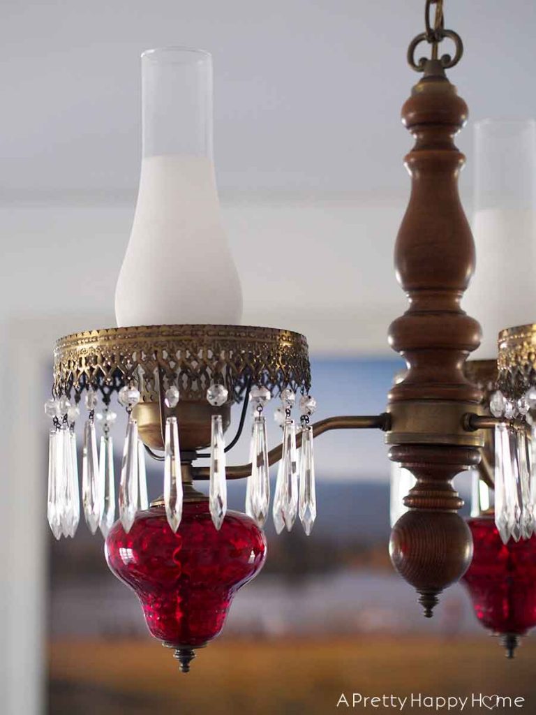 ruby glass chandelier