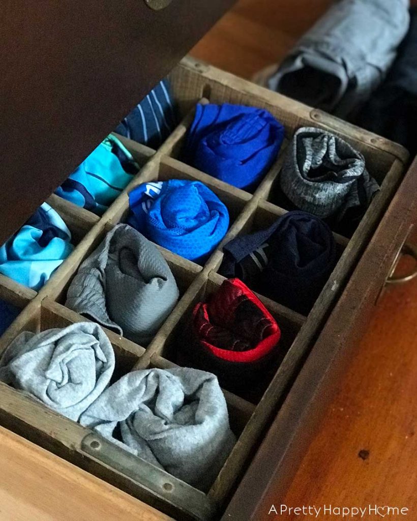 Practical Uses for Soda Crates clothing divider