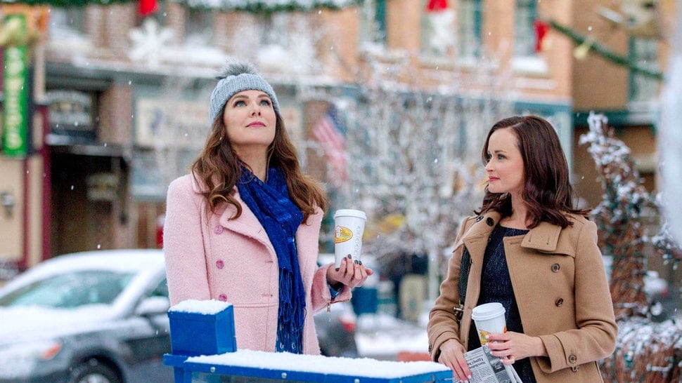 gilmore girls via netflix on the happy list