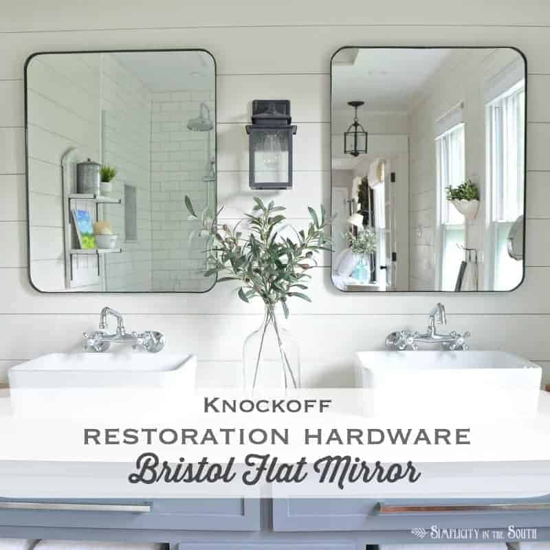 restoration hardware bristol flat mirror knockoff by simplicity in the south on the happy list