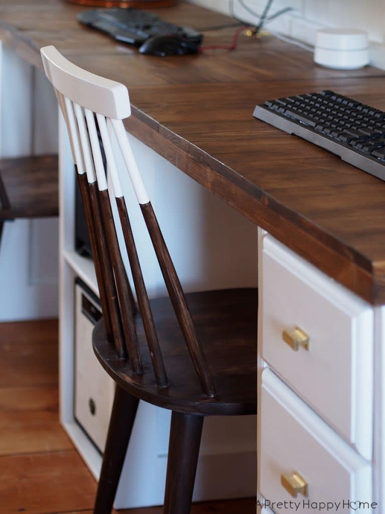 Built-In Computer Desk in our colonial farmhouse