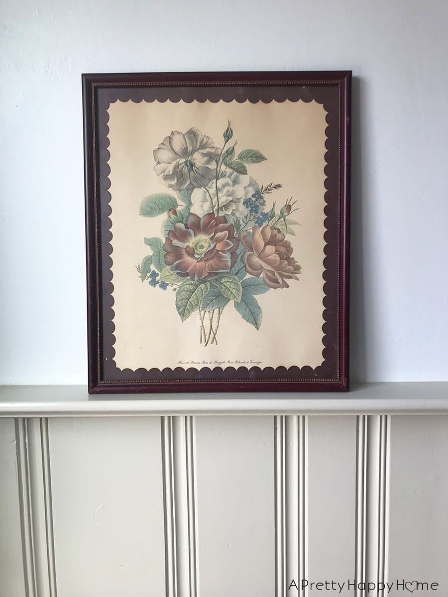 thrift store find flower print with scalloped edge