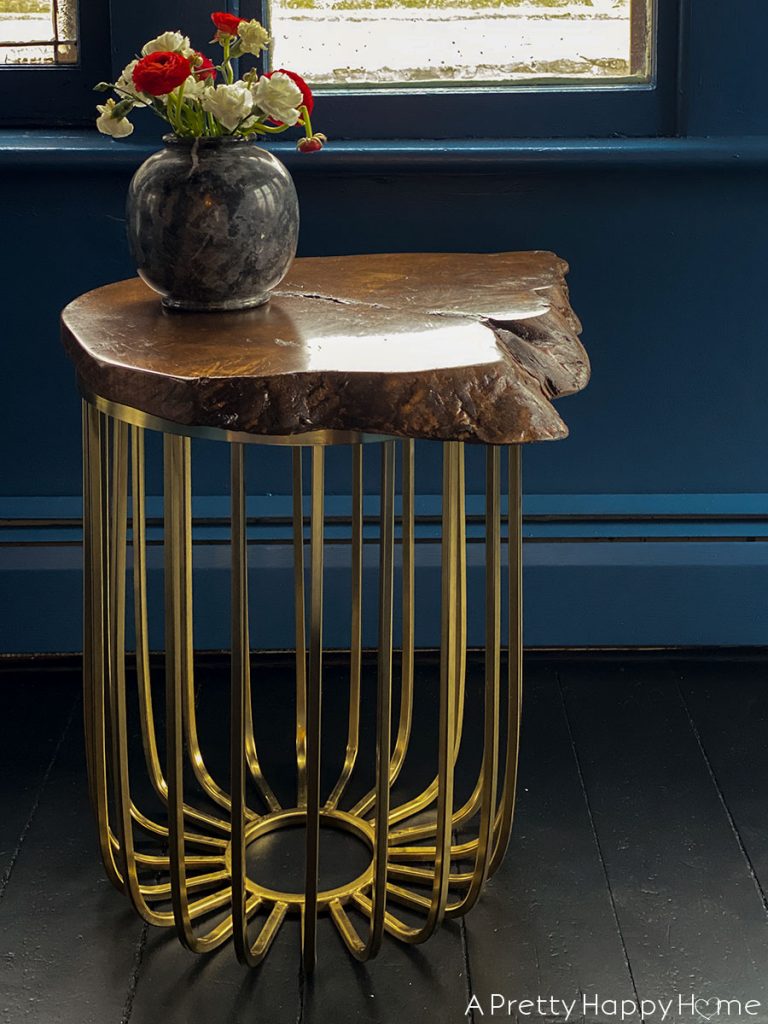 modern live edge brass side table target hack