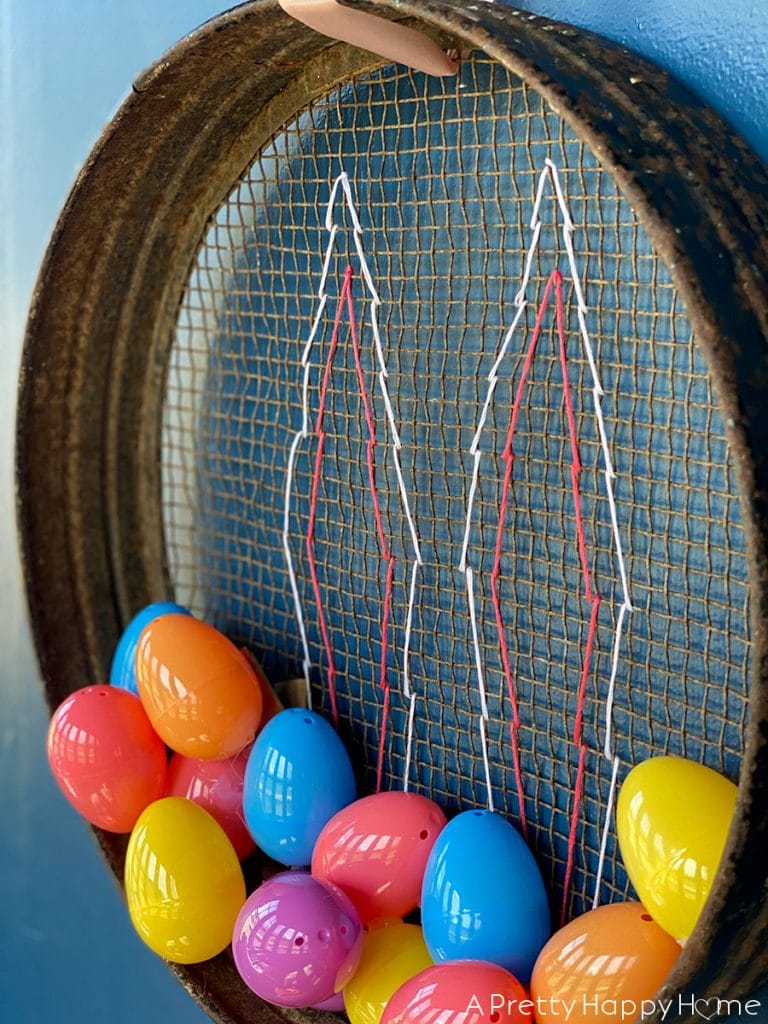 Grain Sifter Easter Bunny Wreath