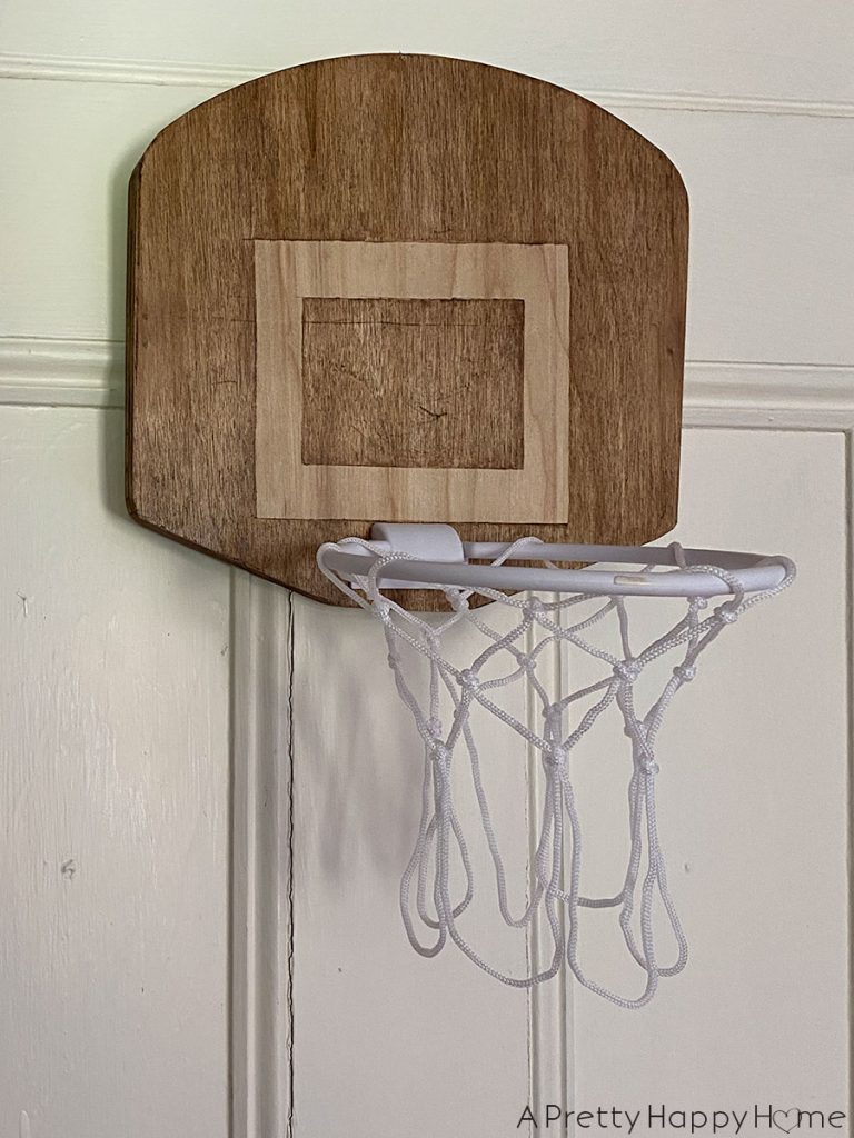 Over-the-Door Basketball Hoop with Wood Backboard