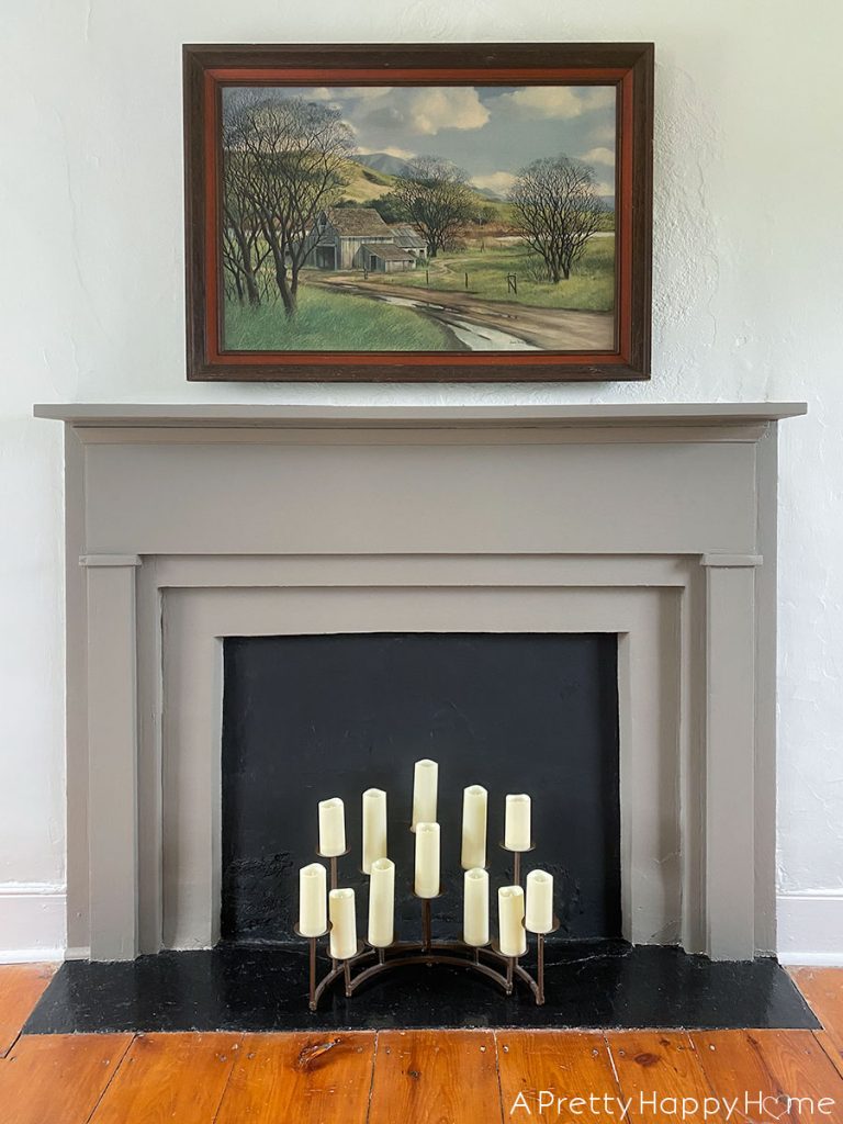 Grey Fireplace Mantel