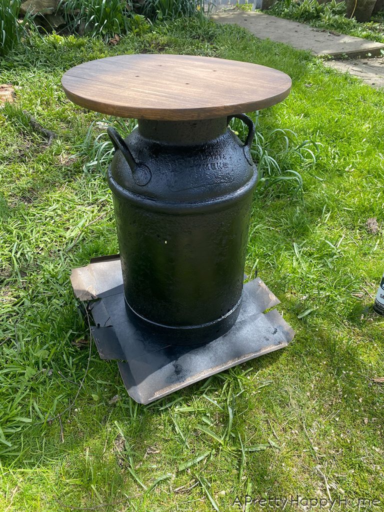 Vintage Milk Can Side Table during