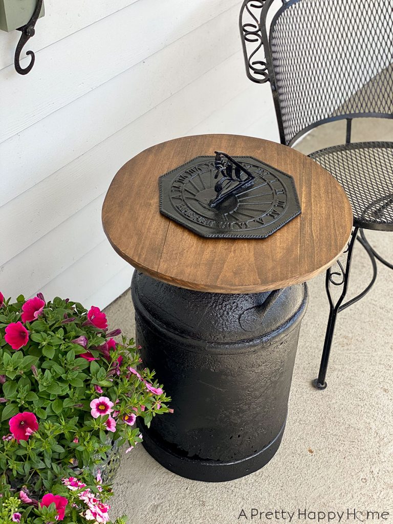 Vintage Milk Can Side Table