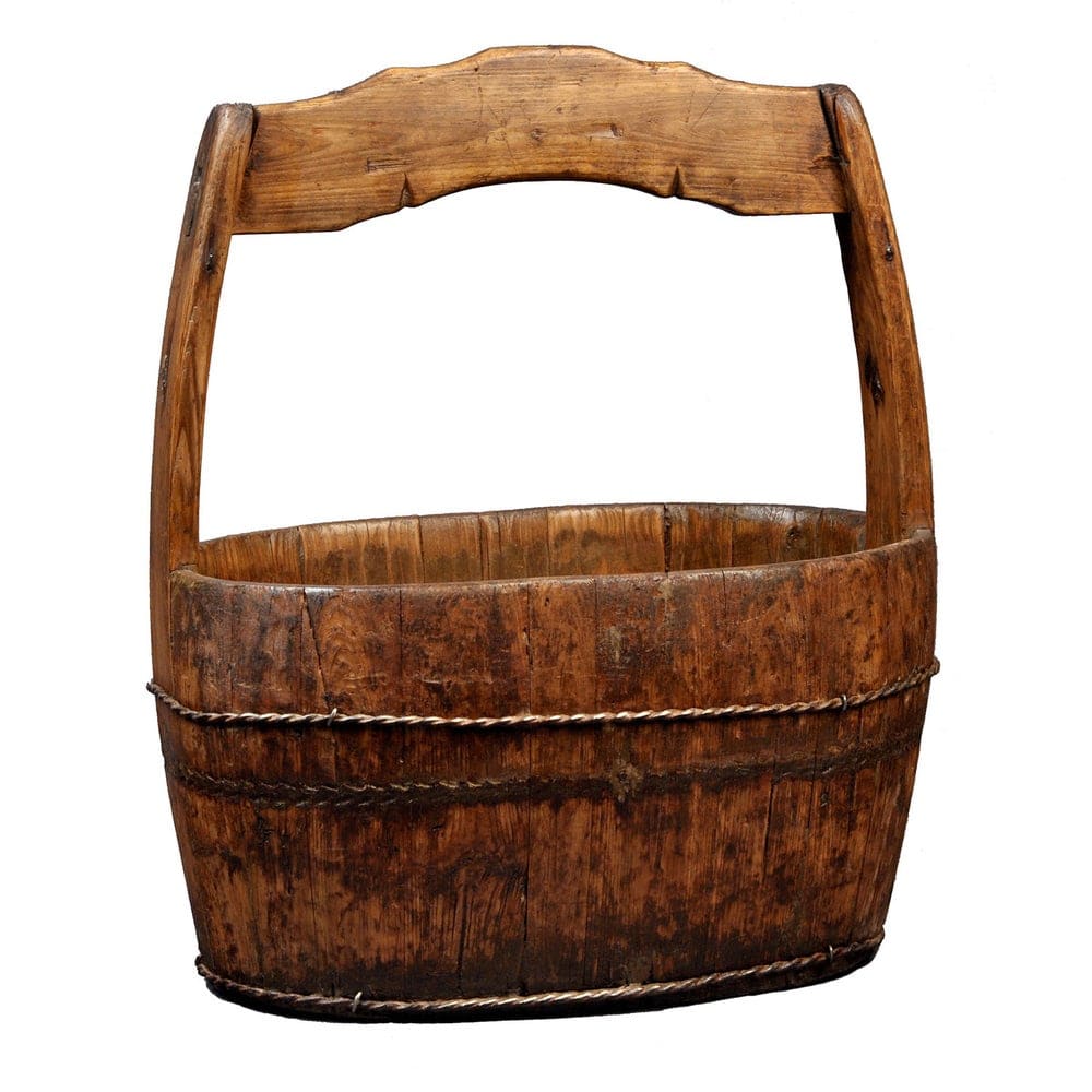 wood well bucket via overstock