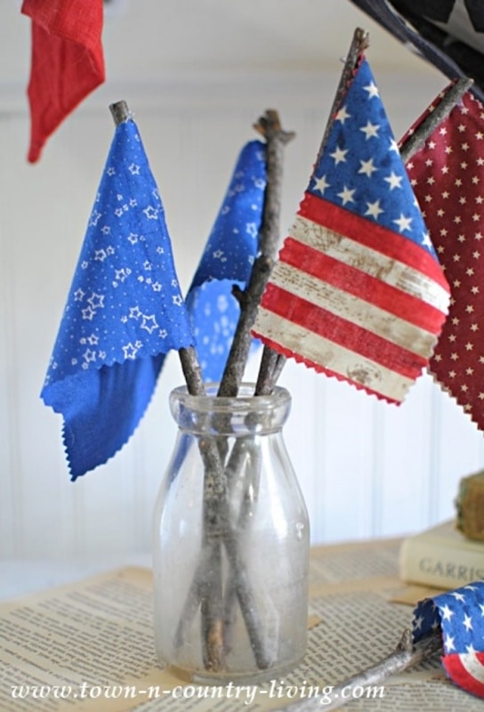 diy fabric flags from town and country living on the happy list