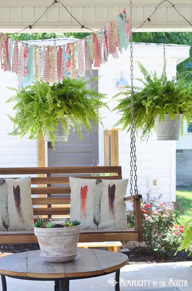 diy aged galvanized bucket hanging planter via simplicity in the south on the happy list