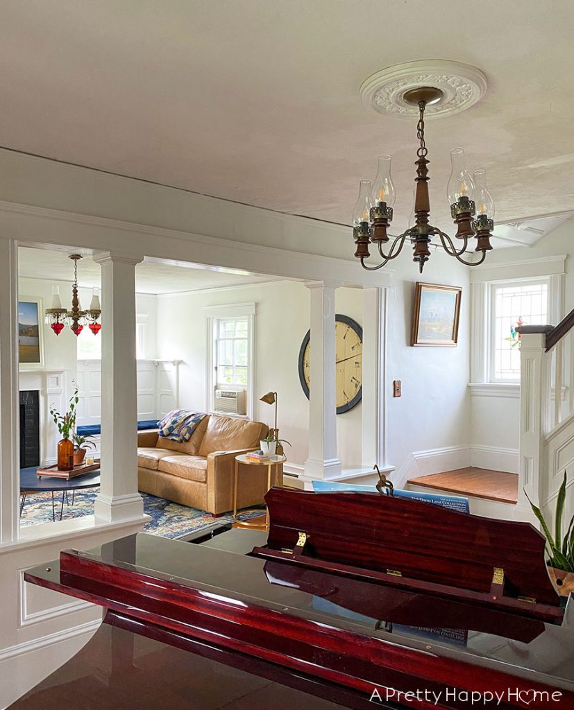 music room wood chandelier