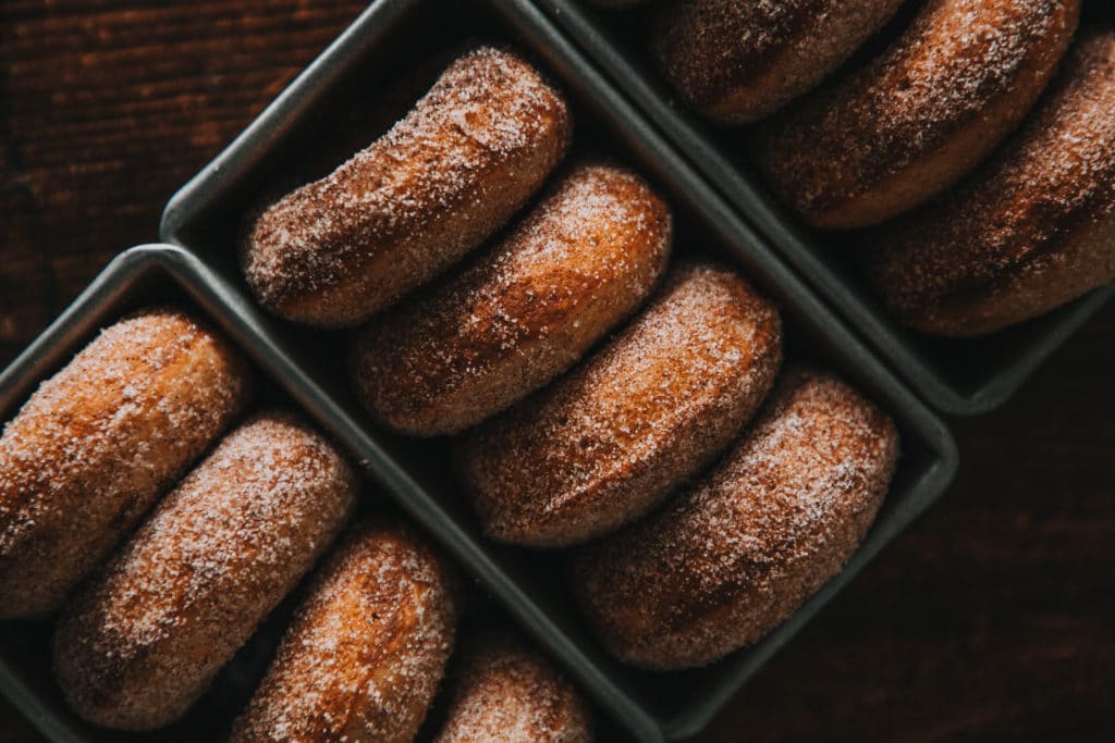 cinnamon sugar baked doughnuts via the sweet and simple kitchen on the happy list