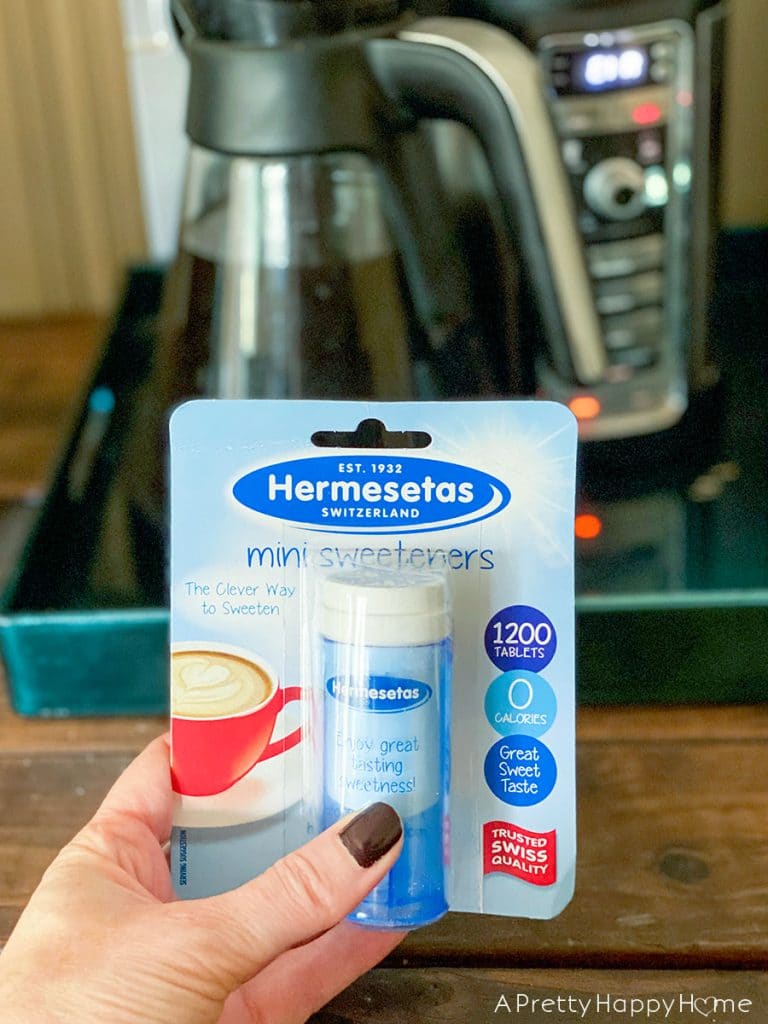 hermesetas coffee sweetener on the happy list