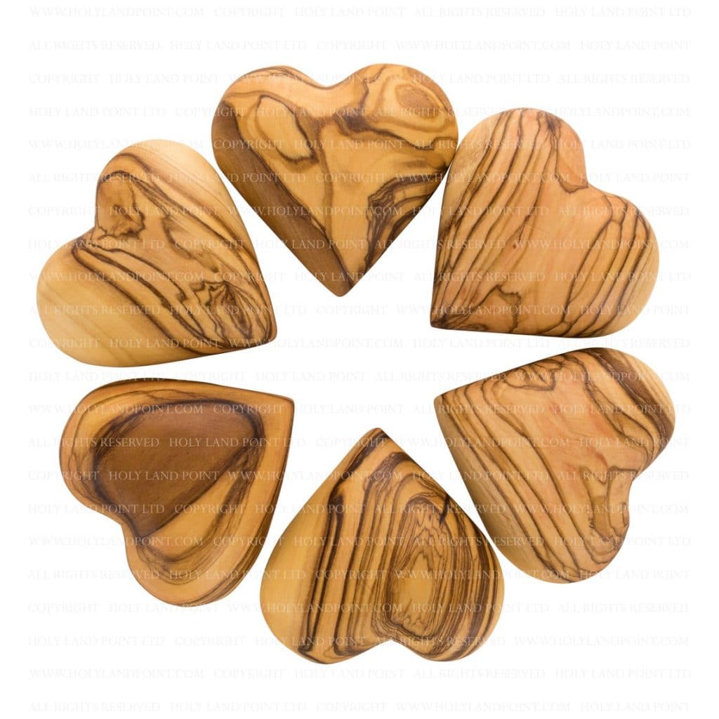 olive wood heart via etsy