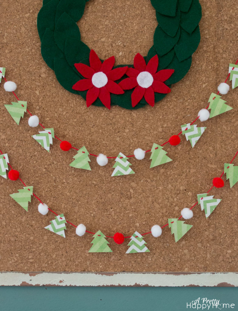 Inexpensive Christmas Tree Decorating Ideas christmas paper garland using card stock and thread