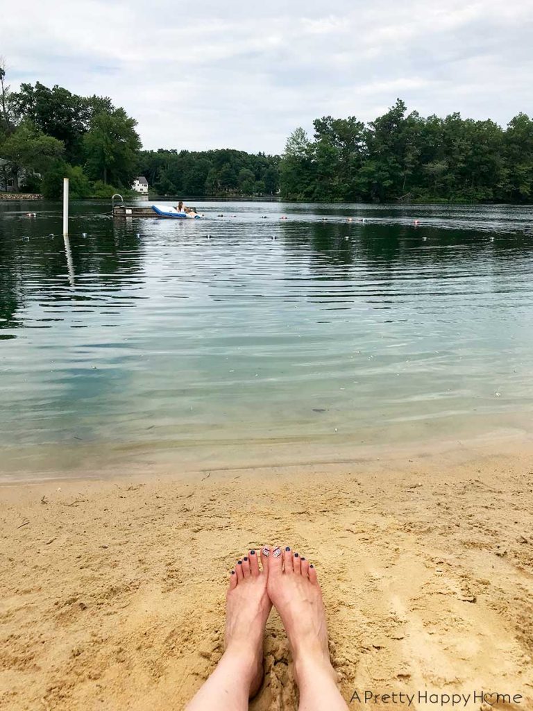 feet on the lake on the happy list