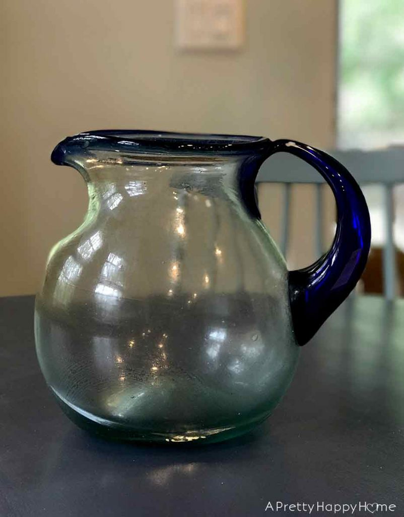 broken glass pitcher