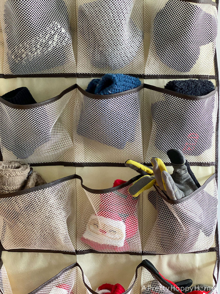 hanging organizer for gloves and hats organization tricks