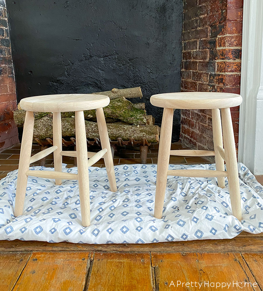 DIY Wood Stool With Brass Leg Tips