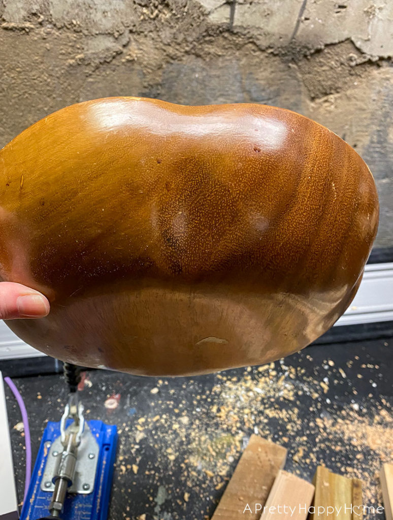 wood bowl makeover before