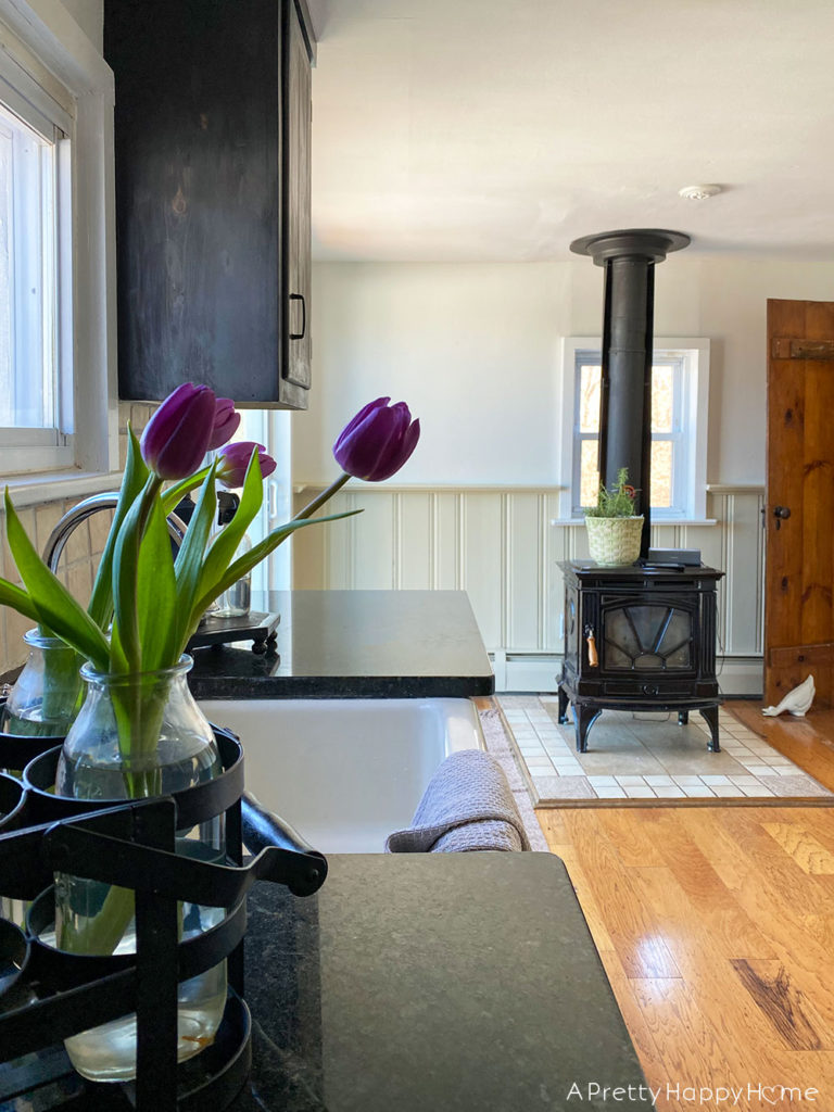 farmhouse black kitchen mini makeover