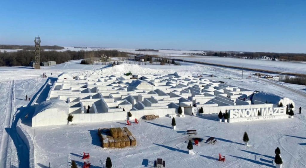 snow maze in canada