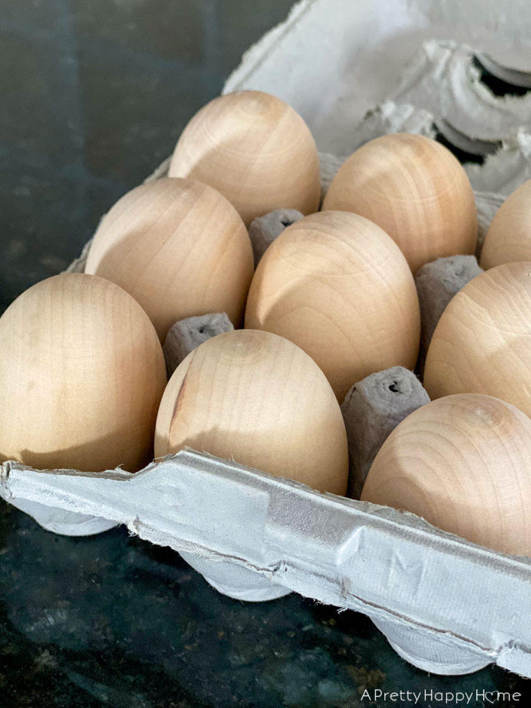 watercolor wood easter eggs