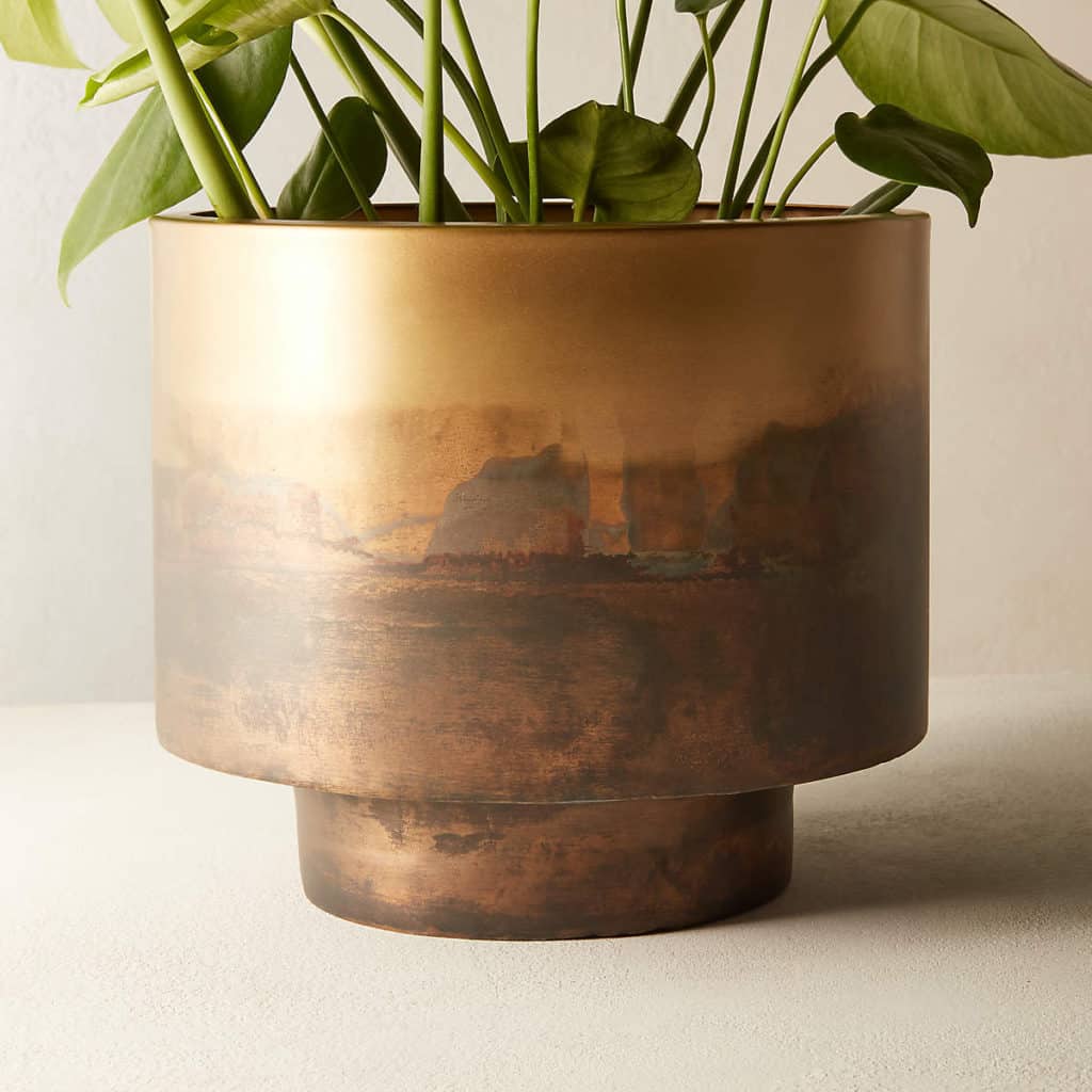 sahara brass planter cb2