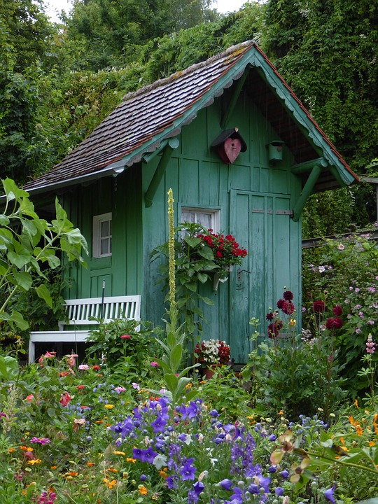 garden shed via town and country living on the happy list