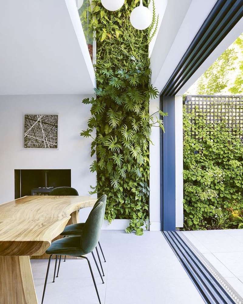 living wall by lucy gleeson interiors via my domaine on the happy list